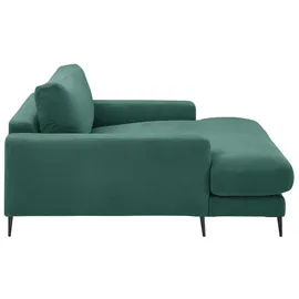 KAWOLA Relaxsessel CARA Feincord 132 x 84 x 170 cm Grün mit Kissen