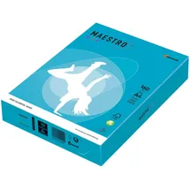 MAESTRO color Multifunktions-Papier, A4, 160, holzfrei, ECF, wasserblau