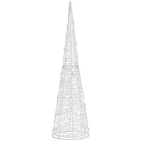 VidaXL LED-Kegel Acryl Weihnachtsdeko Pyramide Blau 120 cm