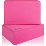 luxuskollektion Yoga Blöcke 2er Set 9x6x3 EVA Schaumstoff rutschfest Pink