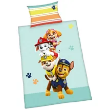 Herding Paw Patrol 2432404063 - Bettwäsche (Made in Green), 40x60 cm + 100x135 cm, 100% Baumwolle