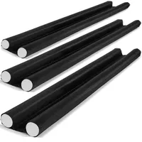 Monzana Zugluftstopper 3er-Set Schwarz 92cm Zuschneidbar