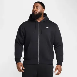 Nike Club Fleece Kapuzenjacke Herren Schwarz XS