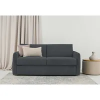 Home Affaire Schlafsofa HOME AFFAIRE "Bergamons", grau (anthrazit), B:169cm H:90cm T:97cm, 100% Polyester, Sofas, Schlafsofa, 2-Sitzer, mit Dauerschlaffunktion, inkl. Federkernmatratze, Lattenrost