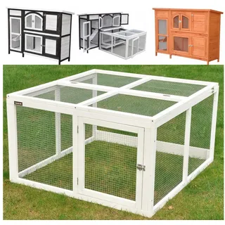 nanook shop Freigehege für Hasenstall Jumbo 96 x 100 x 55 cm weiß