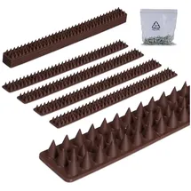 Relaxdays Vogelabwehr Spikes Kunststoff, braun