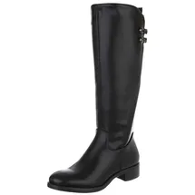 Ital-Design Klassische Stiefel Damen Schwarz 39