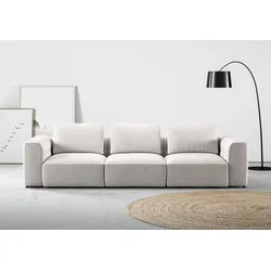 3-Sitzer RAUM.ID "Cushid", weiß, B:300cm H:62cm T:109cm, 100% Polyester, Sofas, Modulsofa, bestehend aus 3 Teilen, Breite 300 cm