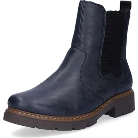 Rieker Damen Chelsea Boots Z3561, Frauen Stiefeletten,Booties,halbstiefel,Kurzstiefel,uebergangsschuhe,uebergangsstiefel,blau (14),41 EU