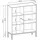 Selsey Highboard 104 x 125 x 39 cm Grau