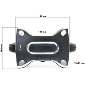 Wiltec Bockrollen Set 2x Transportrolle Ø200mm mit Vollgummirad, Metallfelge und Anbauplatte bis 150kg pro Rad, Apparaterollen Möbelrollen leiser...