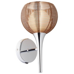 BRILLIANT Lampe Relax Wandleuchte Schalter bronze/chrom   1x QT14, G9, 33W, geeignet für Stiftsockellampen nicht enthalten   Mit Kippschalter   Für LED-Leuchtmittel geeignet