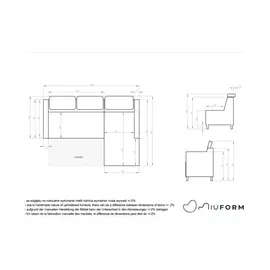 miuform Ecksofa mit Schlaffunktion Sweet Harmony ¦ blau ¦ Maße (cm): B: 228 H: 95