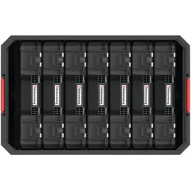 Prosperplast Modular Solution Werkzeugbox 7-tlg. rot/schwarz 52 x 32,9 x 21 cm