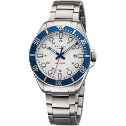 Regent BA-856 Herrenuhr Titan 20 Bar Wasserdicht Blau