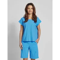 T-Shirt mit Rundhalsausschnitt Modell 'GRIT', Ocean, 46