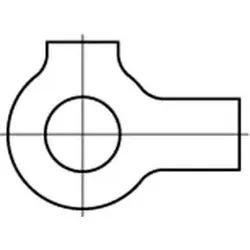 DIN 463 Flache Scheibe Stahl 34mm mit 2 Lappen