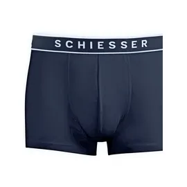 SCHIESSER Herren 3 PACK Boxershorts Bio Baumwolle Multipack - 95/5 Organic Cotton Rio Boxer Dunkelblau Large