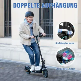 RCB EV85F Elektroroller, E-Scooter mit Straßenzulassung (ABE), 8,5 Zoll,400W Motor,MAX 20km/H,Dreistufige Getriebestellung,Faltbarer e Roller, APP-Steuerung, Max Belastung 120 kg,Doppelstoßdämpfer