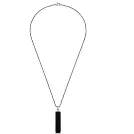 True Rebels Kette mit Anhänger TR346 schwarz/silber