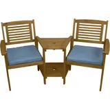 Jardí Doppel Gartenbank 165 x 76 x 102 cm Braun