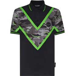 PLEIN SPORT Herren Shirt NEON AMAZON EDITION, Schwarz, L