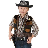 Sheriffweste Sheriff Weste Kostüm Cowboy Sheriffkostüm Cowboykostüm Gr. 104, 116, 128, 140, 152, 164, Größe:152