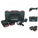 Metabo W 18 L 9-125 Akku Winkelschleifer 18 V 125 mm + 2x Akku 8,0 Ah + Ladegerät + metaBOX