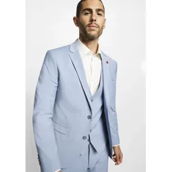 Anzugsakko CINQUE "CIMONOPOLI", Herren, Gr. 94, blau (hellblau), Obermaterial: 53% Polyester, 43% Schurwolle, 4% Elasthan, unifarben, casual, schmal, Langarm, Sakkos