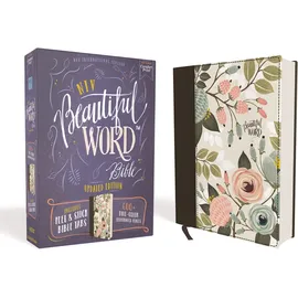Zondervan Niv, Beautiful Word Bible, Updated Edition, Peel/Stick Bible Tabs, Cloth over Board, Red Letter, Comfort Print