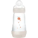Mam Baby MAM Easy Start Anti-Colic (260 ml) | 0+ Mon | Babyflasche mit Bodenventil | 94% Akzeptanz | 96% Hebammen-Empfehlung | 80% weniger Koliken | Fisch/beige/cotton
