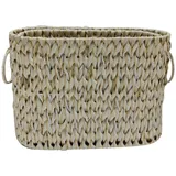 Flaroey Geflochtener Aufbewahrungskorb,Wasserdichter Weidenkorb mit Griffen,Geflochtener Organisationskorb,Vorratskorb,Aufbewahrungskorb Aus B