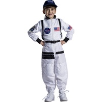 Dress Up America Astronaut Kostüm Kinder – Weißer NASA-Raumanzug für Jungen und Mädchen