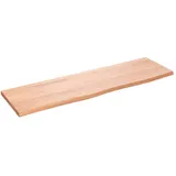 vidaXL Waschtischplatte Hellbraun 100x30x2 cm Massivholz Behandelt