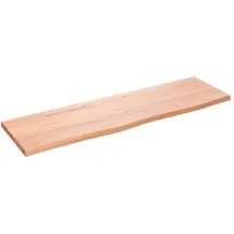 vidaXL Waschtischplatte Hellbraun 100x30x2 cm Massivholz Behandelt