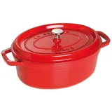 Staub Cocotte 29 cm oval kirschrot