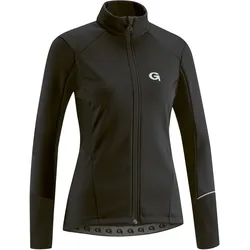 Fahrradjacke GONSO "FURIANI", Damen, Gr. 44, schwarz, 100% Polyester, Jacken, Damen Softshell-Jacke, Windjacke atmungsaktiv und wasserabweisend