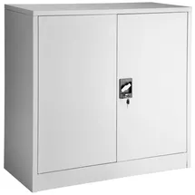 Tectake tectake® Aktenschrank aus pulverbeschichtetem Stahl, 2 höhenverstellbare Einlegeböden, 90 x 40 x 90 cm