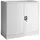 Tectake tectake® Aktenschrank aus pulverbeschichtetem Stahl, 2 höhenverstellbare Einlegeböden, 90 x 40 x 90 cm