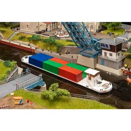 FALLER Flussfrachter mit Containern 131013 H0
