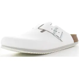 Birkenstock Boston Super Grip Naturleder weiß schmal 45