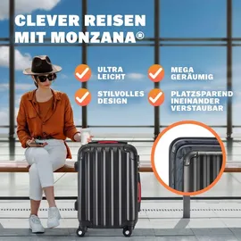 monzana Baseline 4-Rollen XL 70 cm / 3,5 kg schwarz/schwarz
