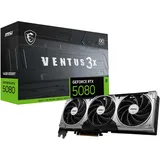 MSI GeForce RTX 5080 16G Ventus 3X OC — 16GB GDDR7 (30Gbps/256-bit), PCIe 5X 16, Boost: 2640 MHz, HDMI 2.1b, DisplayPort 2.1b