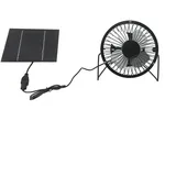 EpheyFIF 5W Solar Panel Powered Fan Solar Energy Abluftventilator Solarbetriebener Ventilator mit Luftabsaugfunktion für Camping Wohnwagen Yacht Gewächshaus Hundehaus Hühnerhaus