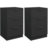 vidaXL Nachtschrank 40 x 36 x 65 cm Schwarz
