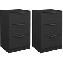 vidaXL Nachtschrank 40 x 36 x 65 cm Schwarz