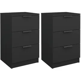 vidaXL Nachtschrank 40 x 36 x 65 cm Schwarz