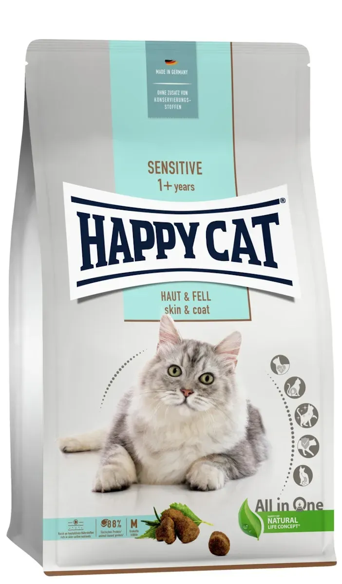 HAPPY CAT Supreme Sensitive Haut & Fell Katzentrockenfutter 4 Kilogramm