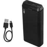 EMOS - ALPHA 10S Powerbank 20 000 mAh - externer Akku mit Passthrough - 2 USB-A-Ausgänge, 1 micro-USB-Eingang - inkl. 2 USB-Datenkabel - auto ON/OFF - für iPhone, iPad, Smartphone, Tablet - schwarz