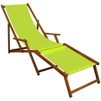 Erst-Holz Sonnenliege Liegestuhl Pistazie Fußteil Gartenliege Holz Deckchair Strandstuhl